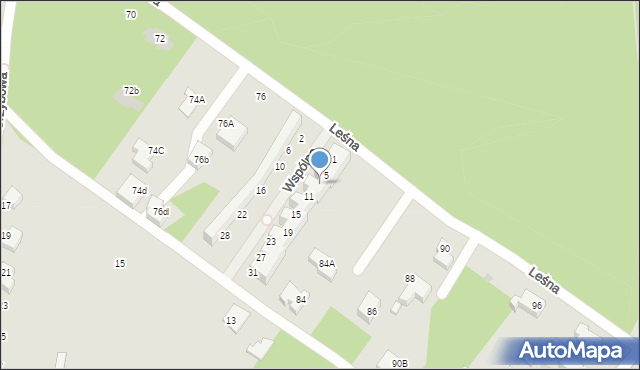 Siedlce, Wspólna, 7, mapa Siedlce