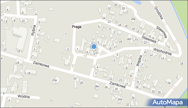 Sieradz, Wschodnia, 1, mapa Sieradz