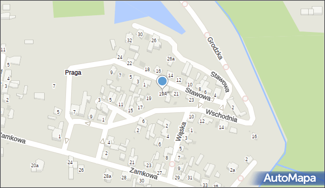 Sieradz, Wschodnia, 19A, mapa Sieradz