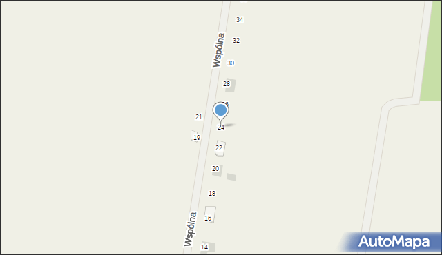 Sieroszewice, Wspólna, 24, mapa Sieroszewice