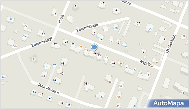 Sierpc, Wspólna, 17, mapa Sierpc