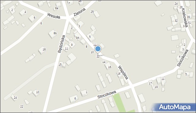 Siewierz, Wspólna, 12, mapa Siewierz