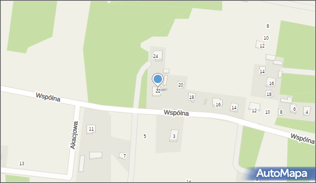 Sitne, Wspólna, 22, mapa Sitne