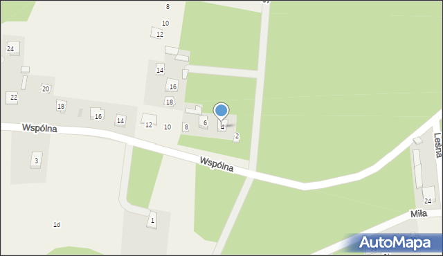 Sitne, Wspólna, 4, mapa Sitne