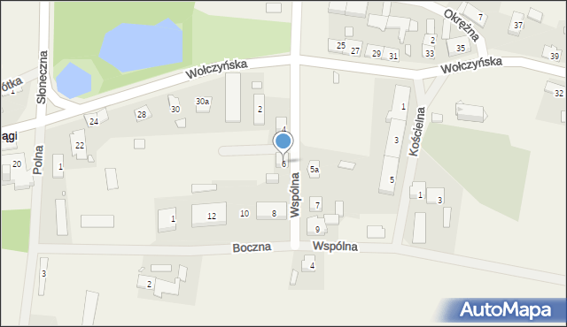 Skałągi, Wspólna, 6, mapa Skałągi