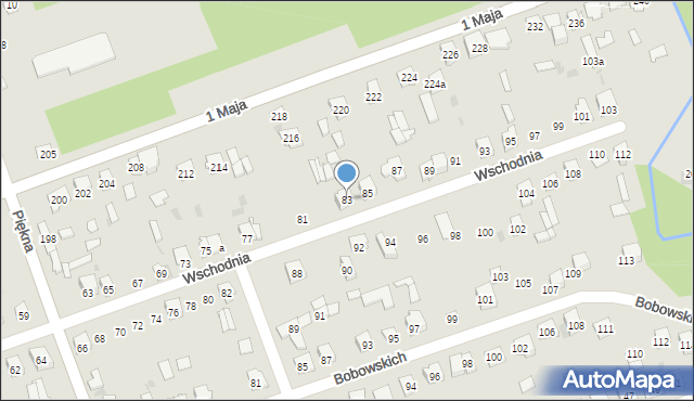 Skarżysko-Kamienna, Wschodnia, 83, mapa Skarżysko-Kamienna