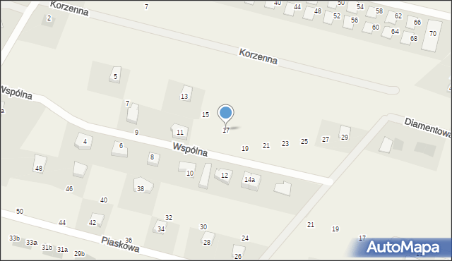 Skowarcz, Wspólna, 17, mapa Skowarcz