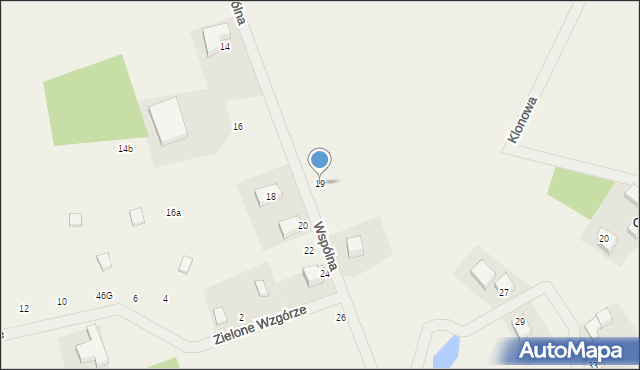 Sławki, Wspólna, 19, mapa Sławki