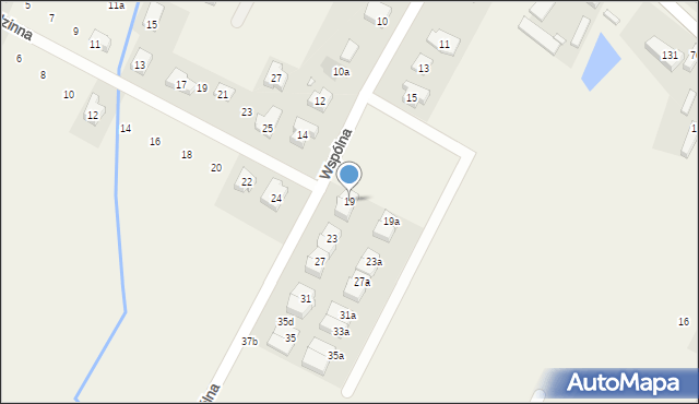 Słupno, Wspólna, 19, mapa Słupno