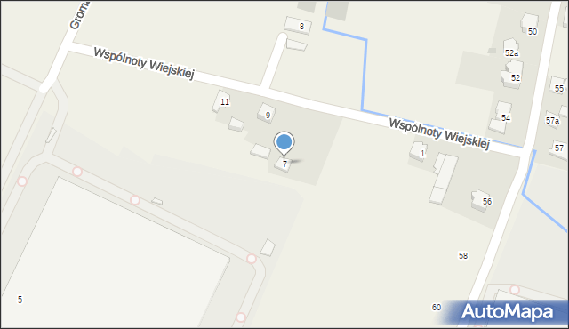 Sokołów, Wspólnoty Wiejskiej, 7, mapa Sokołów