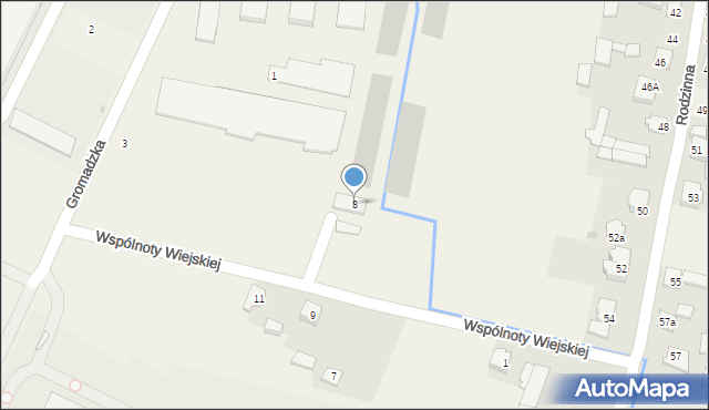 Sokołów, Wspólnoty Wiejskiej, 8, mapa Sokołów