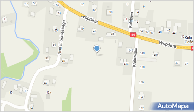 Sosnowice, Wspólna, 45c, mapa Sosnowice