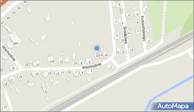 Sosnowiec, Wschodnia, 4, mapa Sosnowca