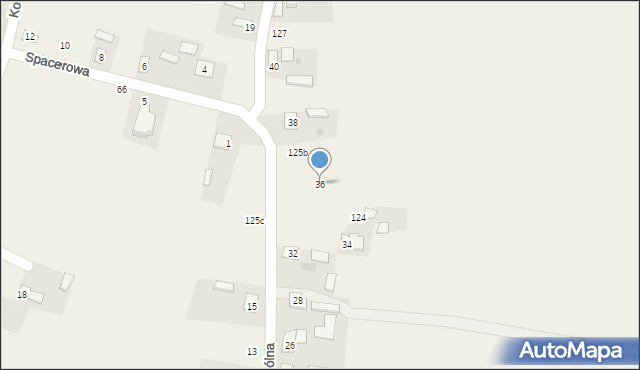 Srebrzyszcze, Wspólna, 36, mapa Srebrzyszcze