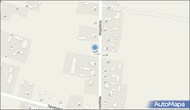 Srebrzyszcze, Wspólna, 7, mapa Srebrzyszcze