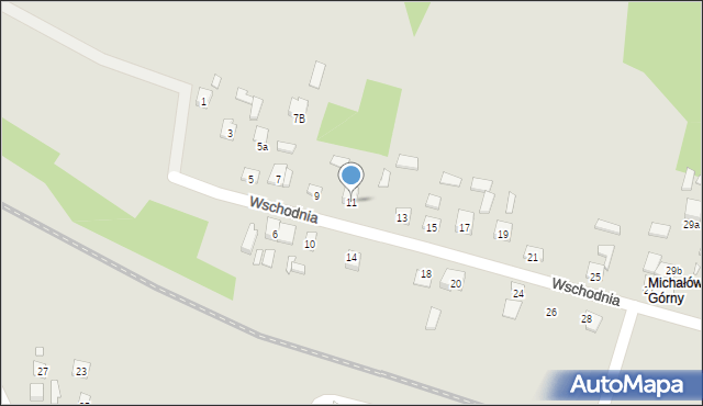 Starachowice, Wschodnia, 11, mapa Starachowic