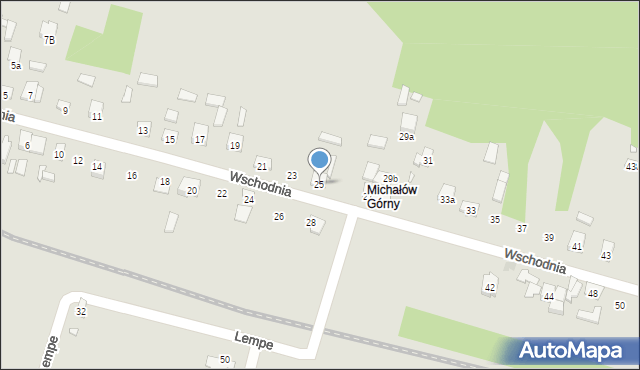 Starachowice, Wschodnia, 25, mapa Starachowic