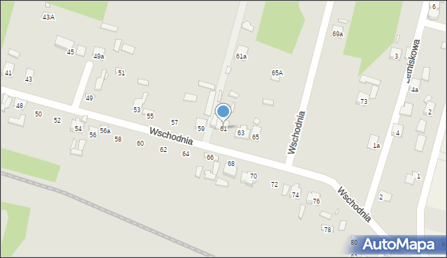 Starachowice, Wschodnia, 61, mapa Starachowic