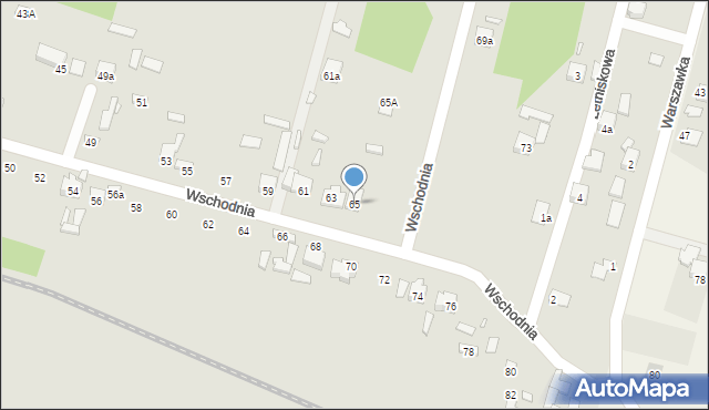 Starachowice, Wschodnia, 65, mapa Starachowic