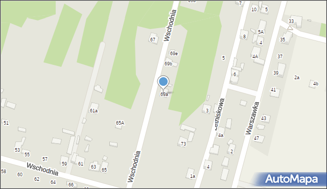 Starachowice, Wschodnia, 69a, mapa Starachowic