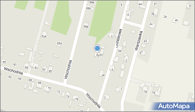 Starachowice, Wschodnia, 73, mapa Starachowic