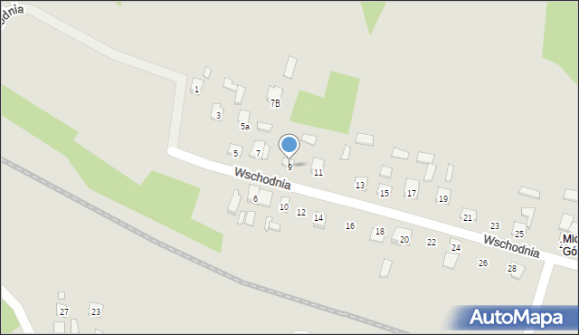 Starachowice, Wschodnia, 9, mapa Starachowic