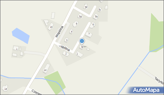 Stary Tomyśl, Wspólna, 9, mapa Stary Tomyśl