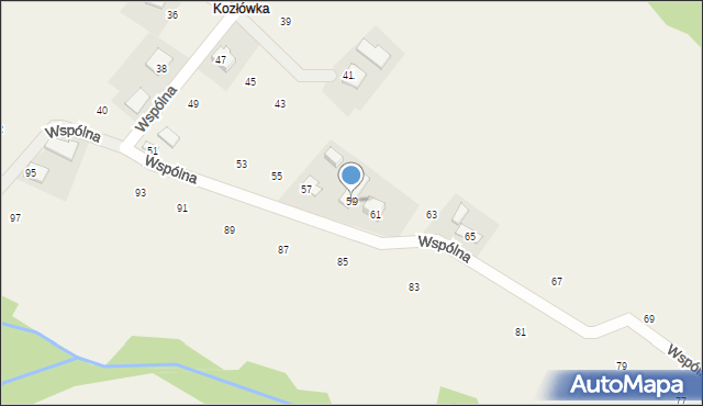 Staszkówka, Wspólna, 59, mapa Staszkówka