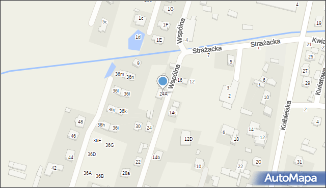 Stojadła, Wspólna, 24A, mapa Stojadła