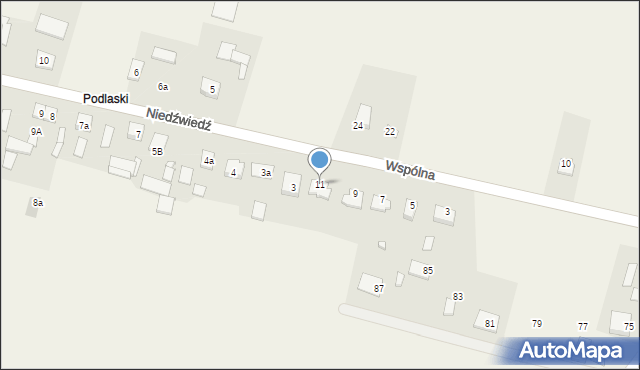 Strawczynek, Wspólna, 11, mapa Strawczynek