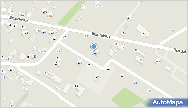 Stryków, Wschodnia, 25a, mapa Stryków