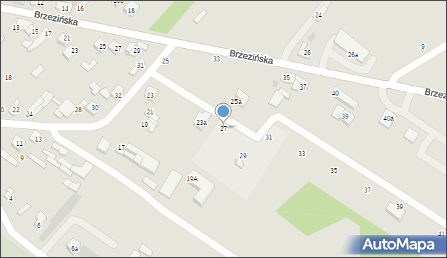 Stryków, Wschodnia, 27, mapa Stryków