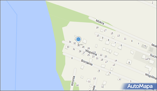 Strykowo, Wspólna, 30, mapa Strykowo