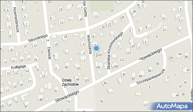 Strzyżów, Wschodnia, 2, mapa Strzyżów