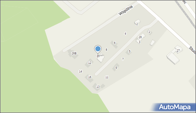 Studzieniec, Wspólna, 10, mapa Studzieniec