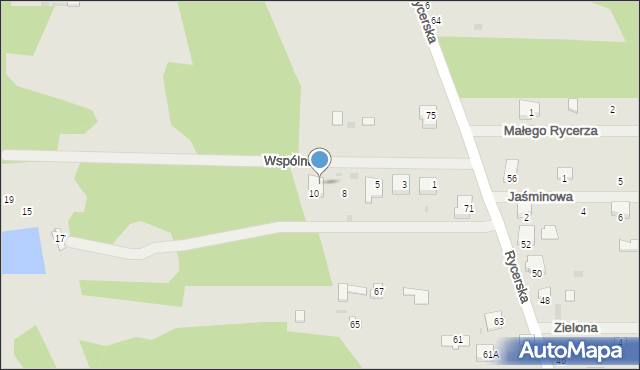 Sulejów, Wspólna, 7, mapa Sulejów