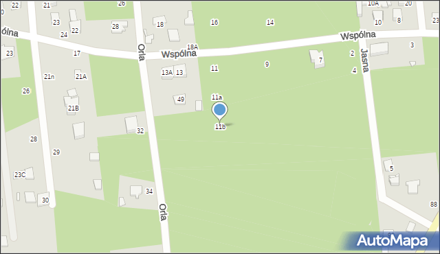 Sulejówek, Wspólna, 11b, mapa Sulejówek