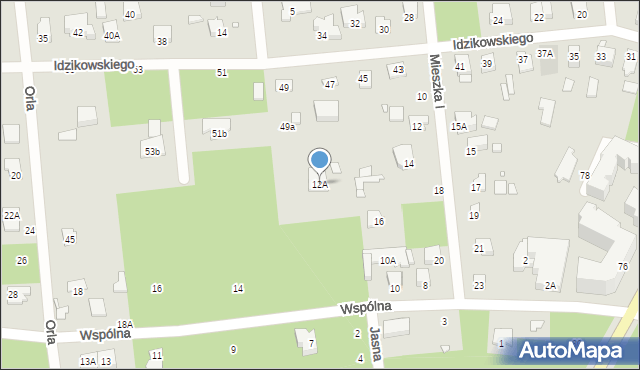 Sulejówek, Wspólna, 12A, mapa Sulejówek