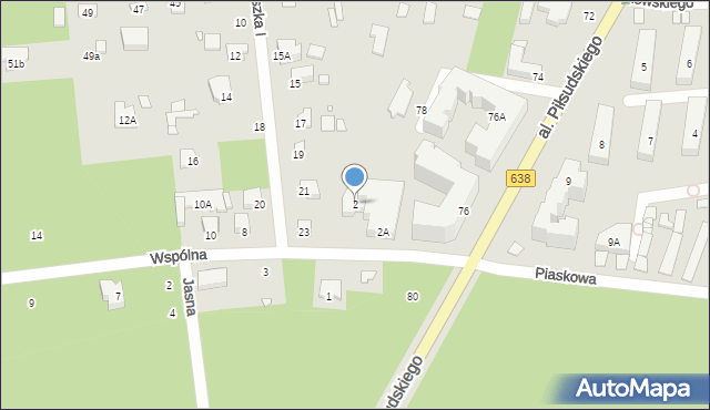 Sulejówek, Wspólna, 2, mapa Sulejówek
