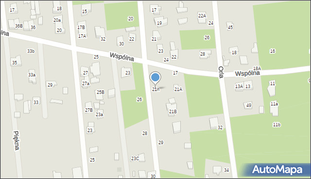 Sulejówek, Wspólna, 21n, mapa Sulejówek