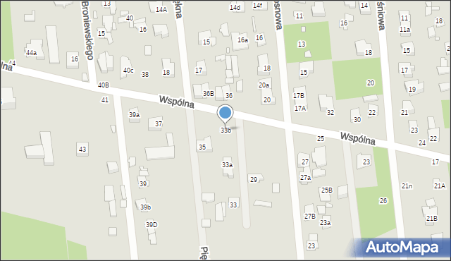 Sulejówek, Wspólna, 33b, mapa Sulejówek