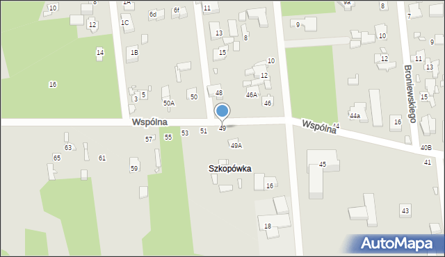 Sulejówek, Wspólna, 49, mapa Sulejówek