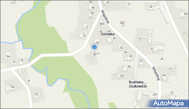 Sułkowice, Wspólna, 82, mapa Sułkowice