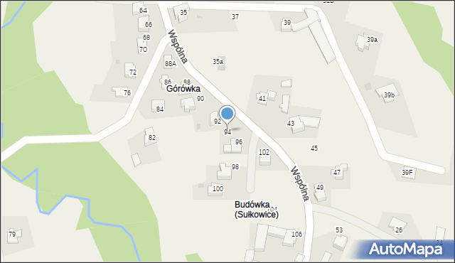 Sułkowice, Wspólna, 94, mapa Sułkowice