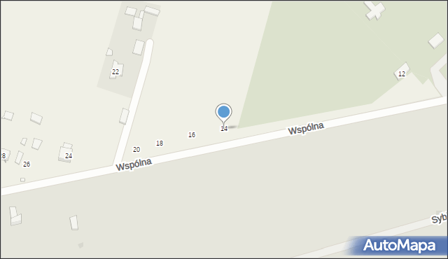 Suszno, Wspólna, 14, mapa Suszno