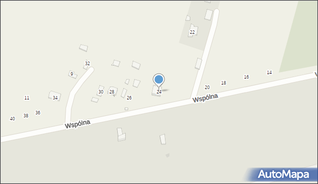 Suszno, Wspólna, 24, mapa Suszno