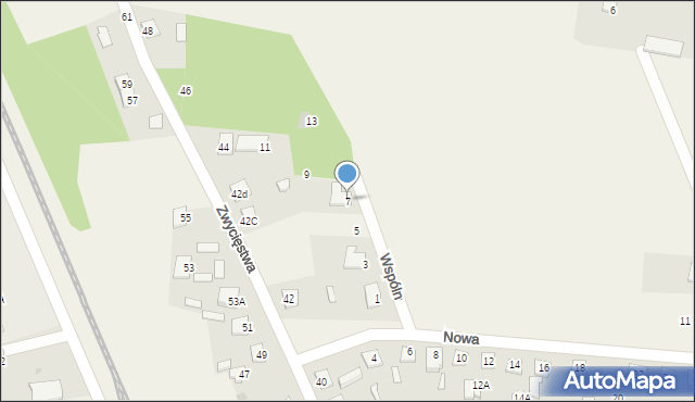 Świercze, Wspólna, 7, mapa Świercze