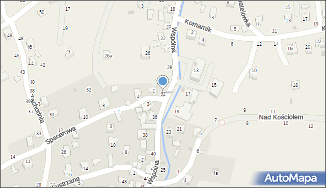 Świnna, Wspólna, 32, mapa Świnna