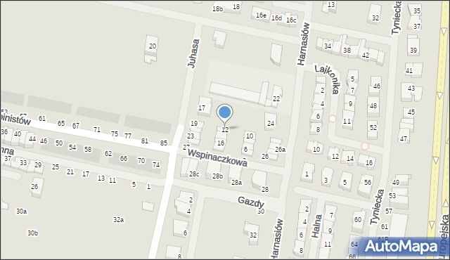 Szczecin, Wspinaczkowa, 12, mapa Szczecina