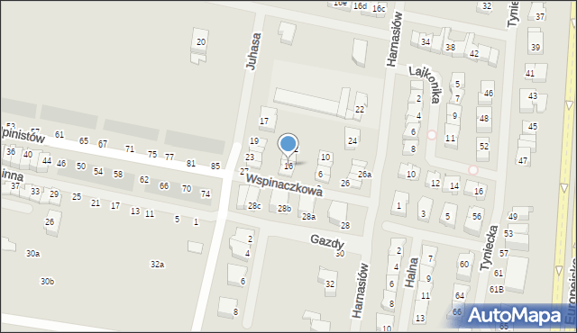 Szczecin, Wspinaczkowa, 16, mapa Szczecina